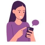 Young woman using phone