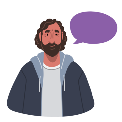 man talking