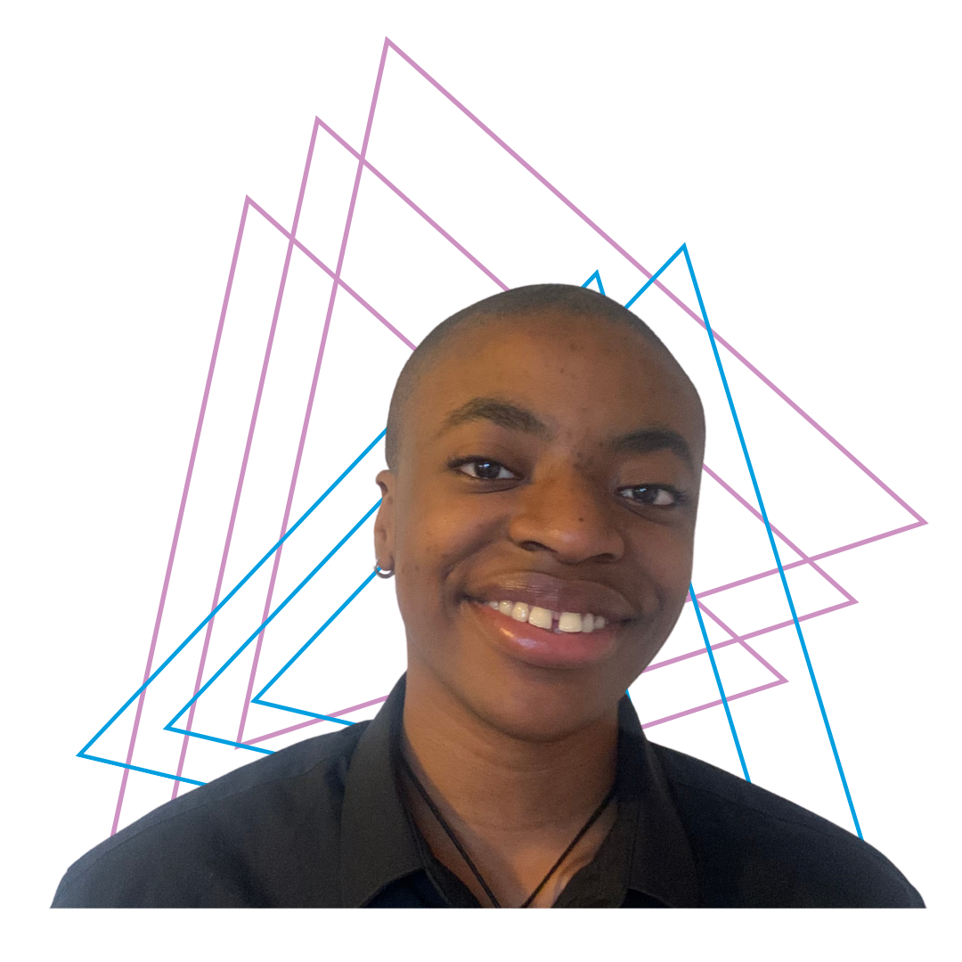 Serena, a smiling young Black woman with a shaved head.