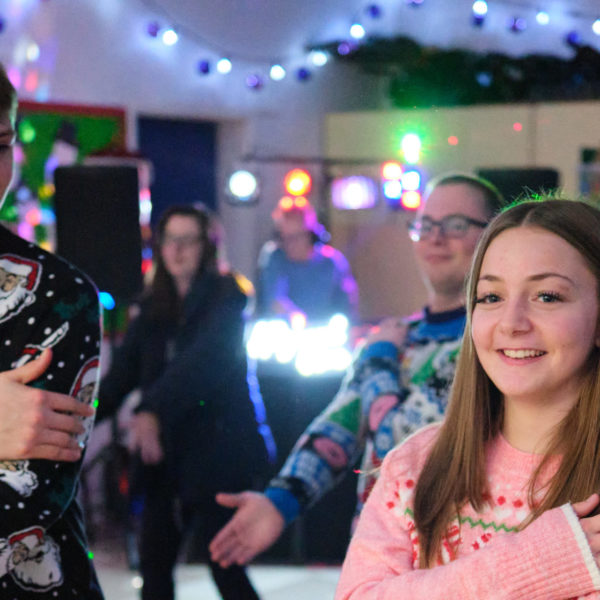 DSCF5955 Young people dancing at a Christmas party