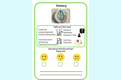 Activity booklet (pottery, baking and walking)
