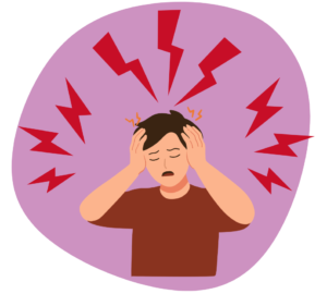 overwhelmed person